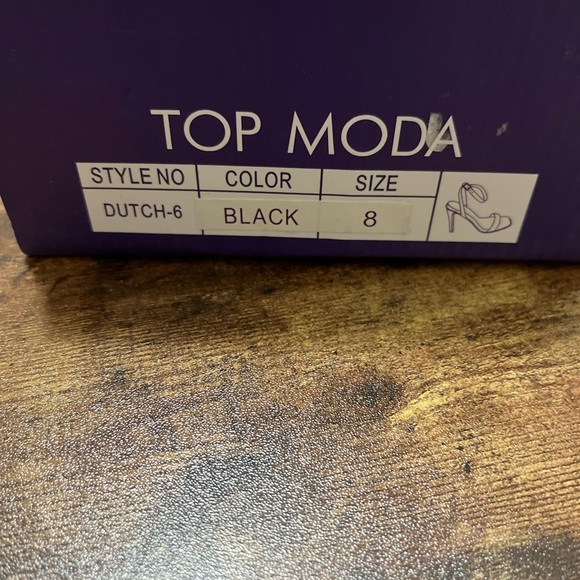 New in box Top Moda Stiletto Jeweled Heels - Picture 5 of 5